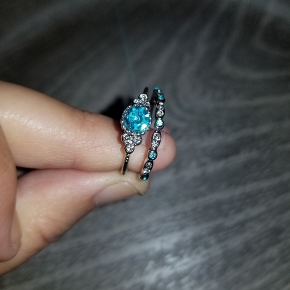 Blue Saphire & Diamon Set - Picture 3 of 7